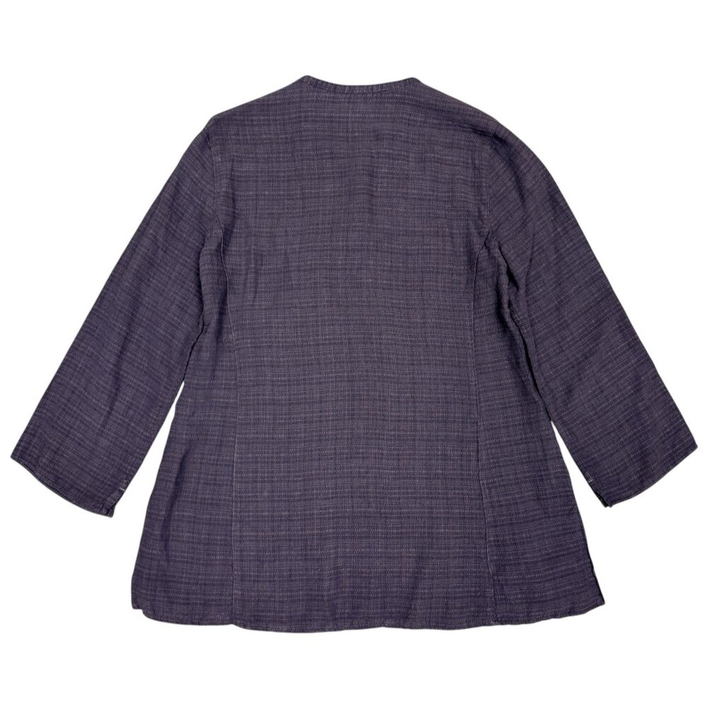 EILEEN FISHER Women's EUC 3/4 Sleeve Linen Button Up Top‎ "Plum" | Size S - Picture 2 of 8